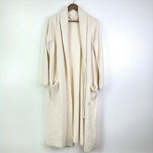 Soft Surroundings Orabella Plush Robe‎ in Ivory Pearl Size M